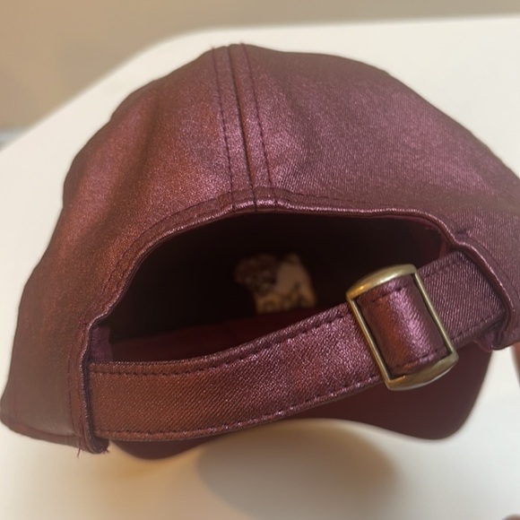 ❤️ 🆕 Metallic Pug Puppy Dog Mom Baseball Hat Cap Doggo Pupper Doge Maroon wine - Picture 5 of 7